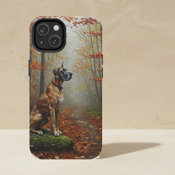 Great Dane Acrylic Phone Case, Colorful Dog Art, Great Dane Lover Gift, Tough Case for iPhone and Samsung