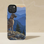 Great Dane Acrylic tough phone case by Tritan, angled view