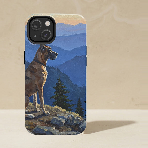 Great Dane Acrylic Phone Case, Colorful Dog Art, Great Dane Lover Gift, Tough Case for iPhone and Samsung