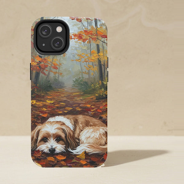 Havanese Acrylic tough phone case by Tritan, angled view