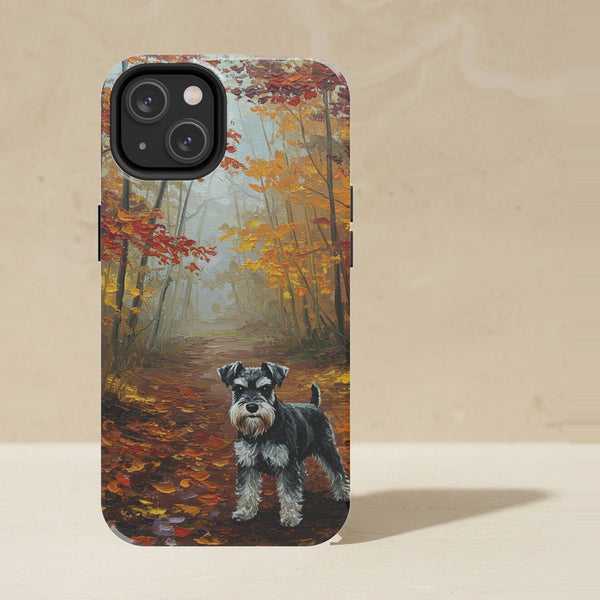 Miniature Schnauzer Acrylic Phone Case, Colorful Dog Art, Miniature Schnauzer Lover Gift, Tough Case for iPhone and Samsung