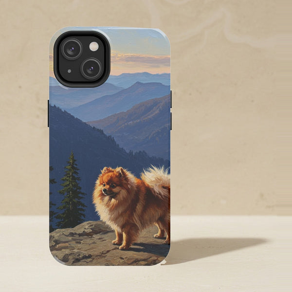 Pomeranian Acrylic Phone Case, Colorful Dog Art, Pomeranian Lover Gift, Tough Case for iPhone and Samsung