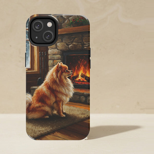 Pomeranian Acrylic Phone Case, Colorful Dog Art, Pomeranian Lover Gift, Tough Case for iPhone and Samsung