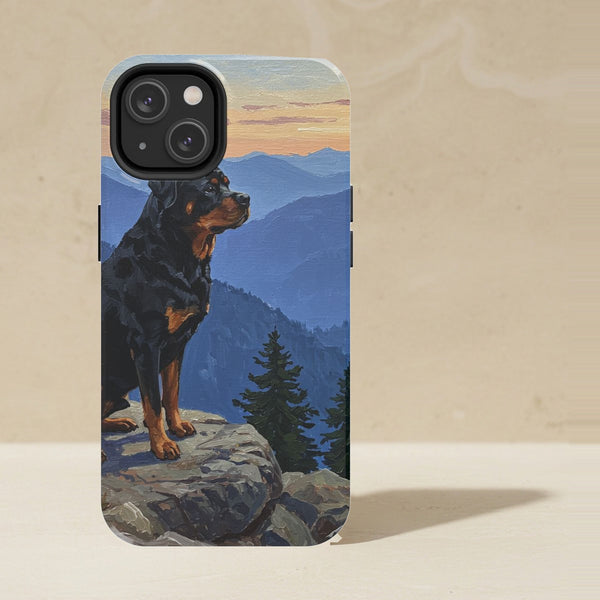 Rottweiler Acrylic Phone Case, Colorful Dog Art, Rottweiler Lover Gift, Tough Case for iPhone and Samsung