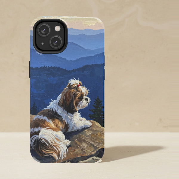 Shih Tzu Acrylic Phone Case, Colorful Dog Art, Shih Tzu Lover Gift, Tough Case for iPhone and Samsung