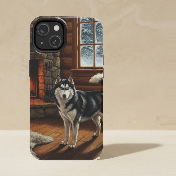 Siberian Husky Acrylic Phone Case, Colorful Dog Art, Siberian Husky Lover Gift, Tough Case for iPhone and Samsung
