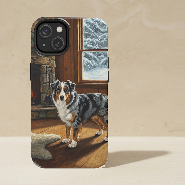 Australian Shepherd Acrylic Phone Case, Colorful Dog Art, Australian Shepherd Lover Gift, Tough Case for iPhone and Samsung