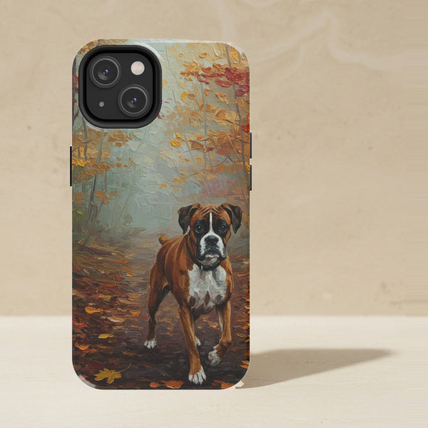 Boxer Acrylic Phone Case, Colorful Dog Art, Boxer Lover Gift, Tough Case for iPhone and Samsung