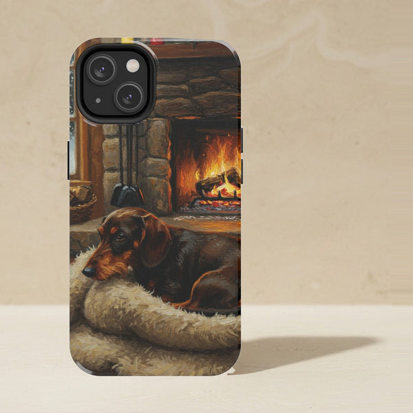 Dachshund Acrylic Phone Case, Colorful Dog Art, Dachshund Lover Gift, Tough Case for iPhone and Samsung