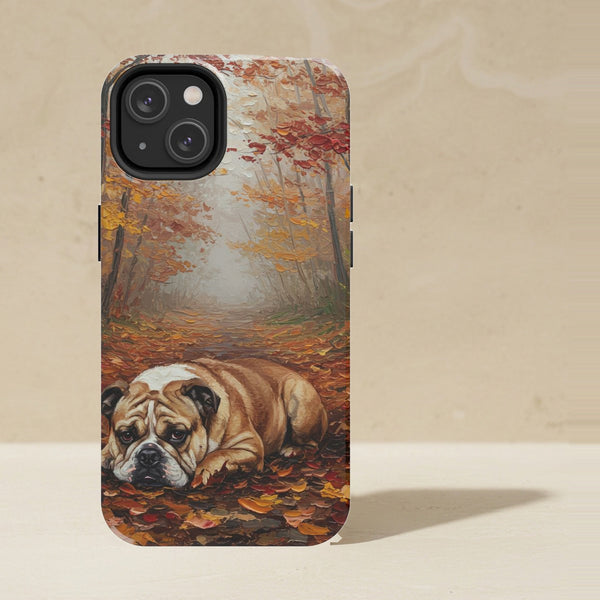 English Bulldog Acrylic Phone Case, Colorful Dog Art, English Bulldog Lover Gift, Tough Case for iPhone and Samsung