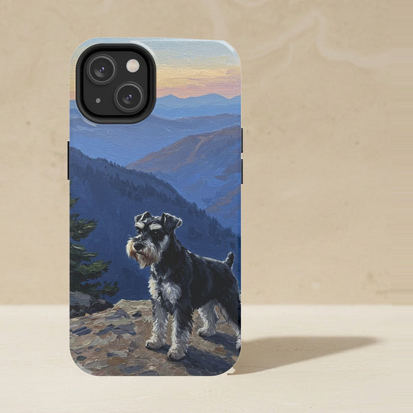 Miniature Schnauzer Acrylic Phone Case, Colorful Dog Art, Miniature Schnauzer Lover Gift, Tough Case for iPhone and Samsung