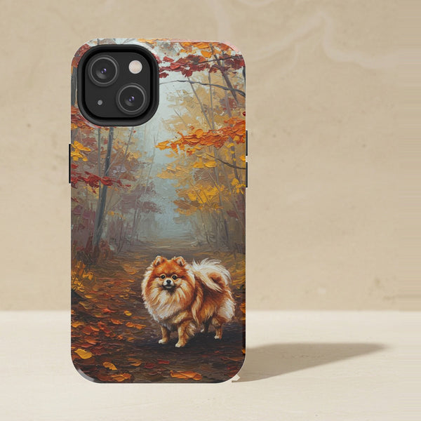 Pomeranian Acrylic Phone Case, Colorful Dog Art, Pomeranian Lover Gift, Tough Case for iPhone and Samsung