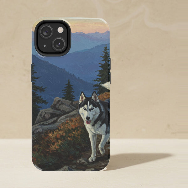 Siberian Husky Acrylic Phone Case, Colorful Dog Art, Siberian Husky Lover Gift, Tough Case for iPhone and Samsung