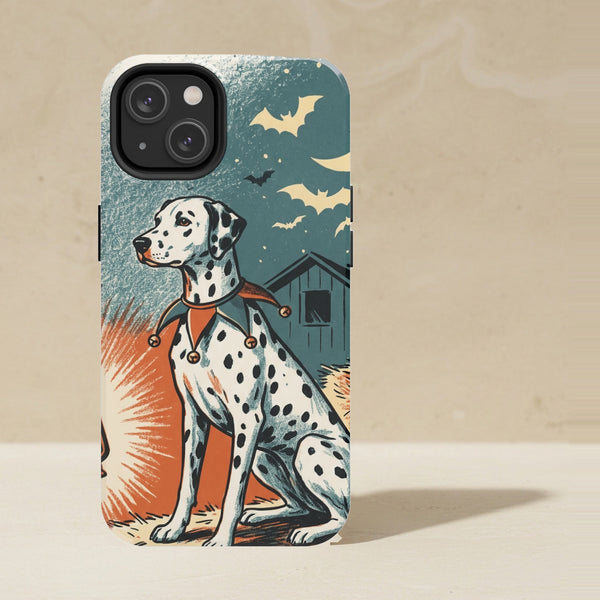 Dalmatian Halloween Phone Case, Spooky Season Dog Art, Dalmatian Lover Gift, Tough Case for iPhone and Samsung