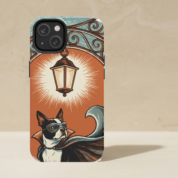 Boston Terrier Halloween Phone Case, Spooky Season Dog Art, Boston Terrier Lover Gift, Tough Case for iPhone and Samsung