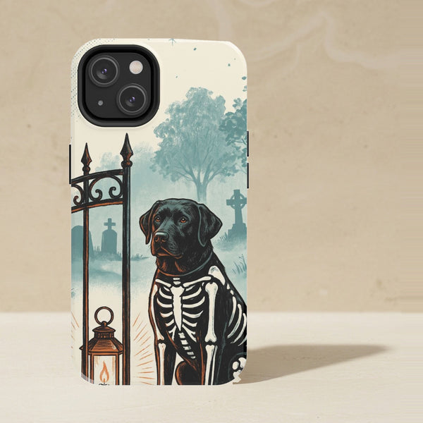 Labrador Retriever Halloween Phone Case, Spooky Season Dog Art, Labrador Retriever Lover Gift, Tough Case for iPhone and Samsung