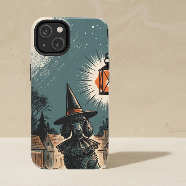 Poodle Halloween Phone Case, Spooky Season Dog Art, Poodle Lover Gift, Tough Case for iPhone and Samsung
