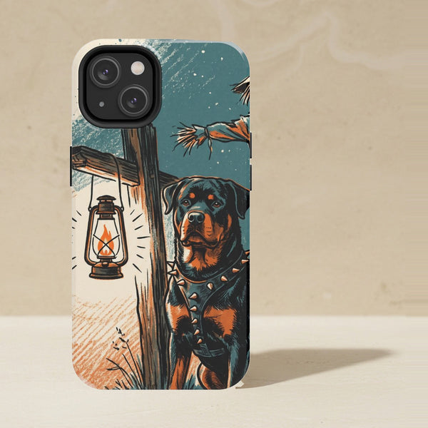 Rottweiler Halloween Phone Case, Spooky Season Dog Art, Rottweiler Lover Gift, Tough Case for iPhone and Samsung