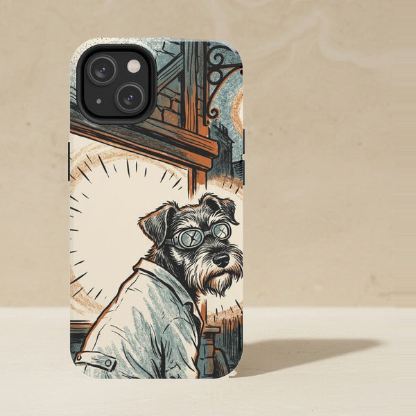 Miniature Schnauzer Halloween Phone Case, Spooky Season Dog Art, Miniature Schnauzer Lover Gift, Tough Case for iPhone and Samsung