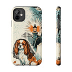 Cavalier King Charles Spaniel Halloween tough phone case by Tritan, front and side