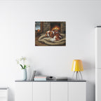 Cavalier King Charles Spaniel Acrylic canvas print by Tritan, desk wall