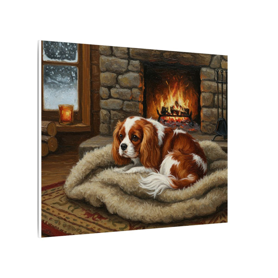Cavalier King Charles Spaniel Acrylic canvas print by Tritan, side