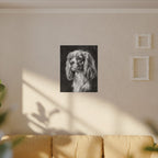 Cavalier King Charles Spaniel Charcoal canvas print by Tritan, sofa wall