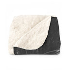Cavalier King Charles Spaniel Charcoal sherpa blanket by Tritan, folded