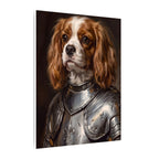 Cavalier King Charles Spaniel Medieval Knight canvas print by Tritan, side
