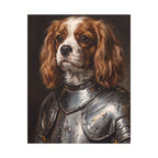 Cavalier King Charles Spaniel Medieval Knight canvas print by Tritan, front