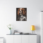 Cavalier King Charles Spaniel Medieval Knight canvas print by Tritan, desk wall
