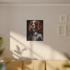 Cavalier King Charles Spaniel Medieval Knight canvas print by Tritan, sofa wall