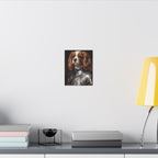 Cavalier King Charles Spaniel Medieval Knight Portrait Canvas Wall Art, Regal Dog Painting, Stretched Canvas