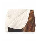 Cavalier King Charles Spaniel Medieval Knight sherpa blanket by Tritan, folded