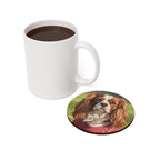 Cavalier King Charles Spaniel Oil Painting Soccer Coaster | Dog Art Gift | Pet Lover Decor | Cavalier Mom Dad Present