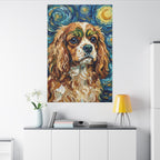 Cavalier King Charles Spaniel Post-Impressionist canvas print by Tritan, desk wall