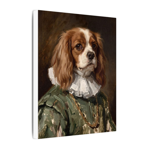 Cavalier King Charles Spaniel Renaissance Royal Portrait Canvas Wall Art, Regal Dog Painting, Cavalier King Charles Spaniel Lover Gift, Stretched Canvas