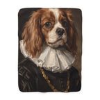 Cavalier King Charles Spaniel Renaissance Royal sherpa blanket by Tritan, front