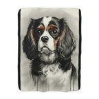 Cavalier King Charles Spaniel Watercolor Throw Blanket | Premium Dog Prints | Tritan