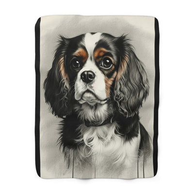 Cavalier King Charles Spaniel Watercolor Throw Blanket | Premium Dog Prints | Tritan