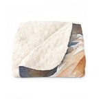 Cavalier King Charles Spaniel Watercolor sherpa blanket by Tritan, folded