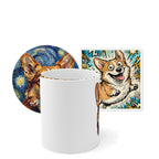 Corgi Desk Set — 3 Art Styles | Mug + Coaster + Magnet