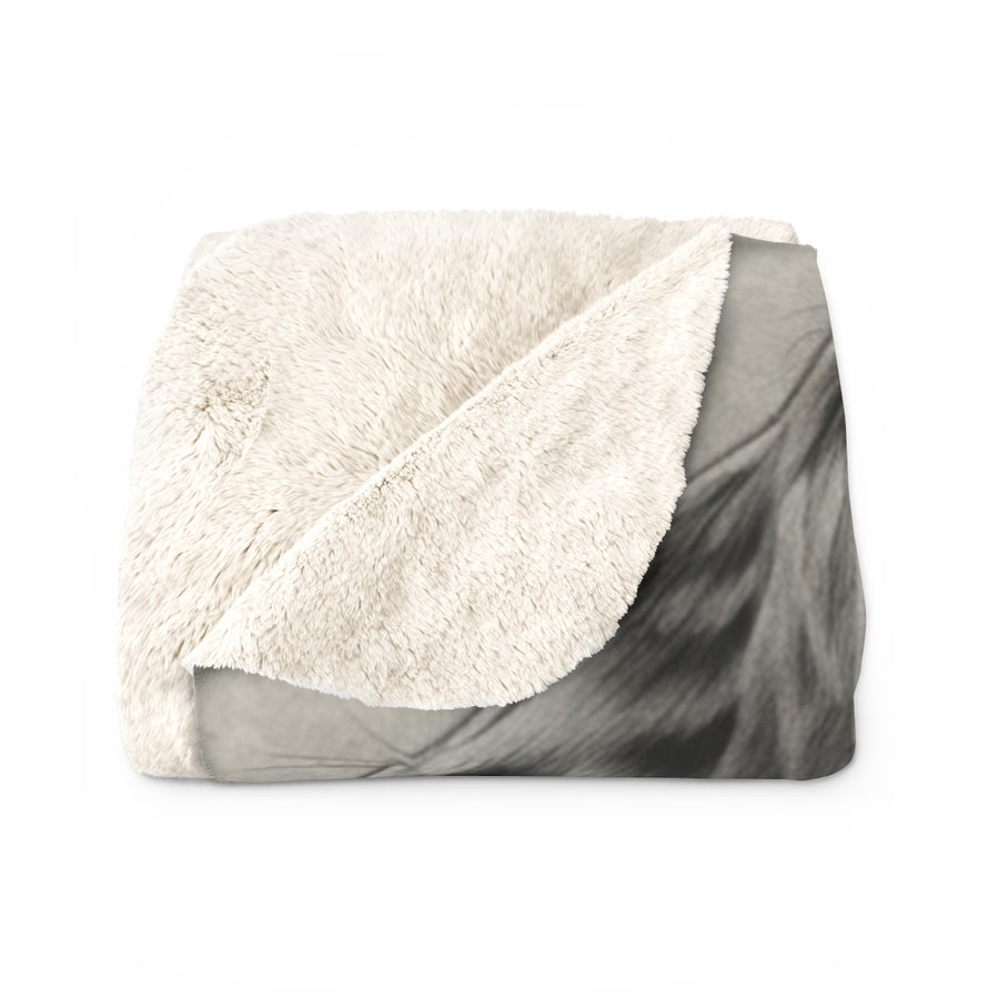 Charcoal German Shorthaired Pointer - Charcoal German Shorthaired Pointer | Sherpa Fleece Blanket