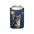 Chihuahua Can Cooler, 4th of July Patriotic Dog Pattern, Dog Lover Gift, July 4th Party Favor