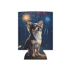 Chihuahua Can Cooler, 4th of July Patriotic Dog Pattern, Dog Lover Gift, July 4th Party Favor