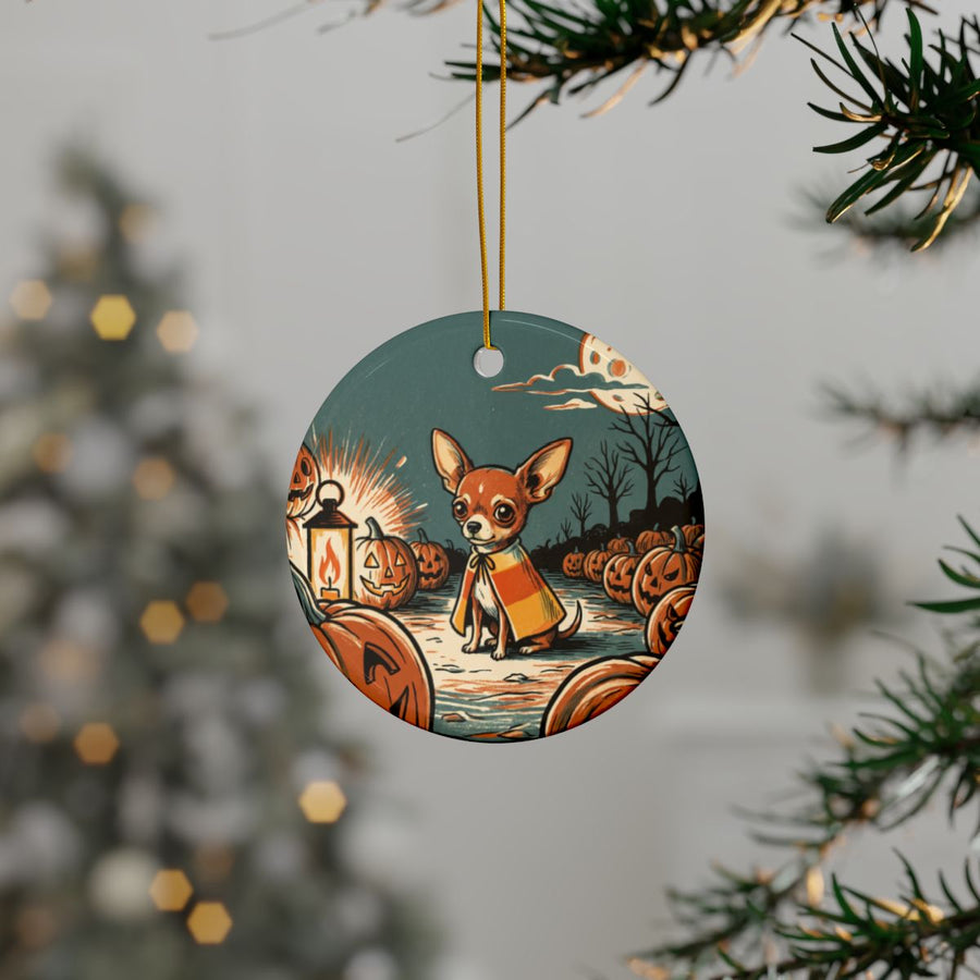 Chihuahua Halloween Poster ceramic ornament by Tritan, context