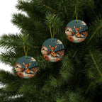 Chihuahua Halloween Poster ceramic ornament by Tritan, set