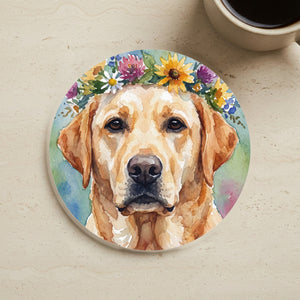 Labrador Retriever Watercolor Cork Back Coaster | Dog Lover Gift
