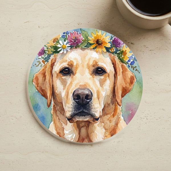Labrador Retriever Watercolor Cork Back Coaster | Dog Lover Gift
