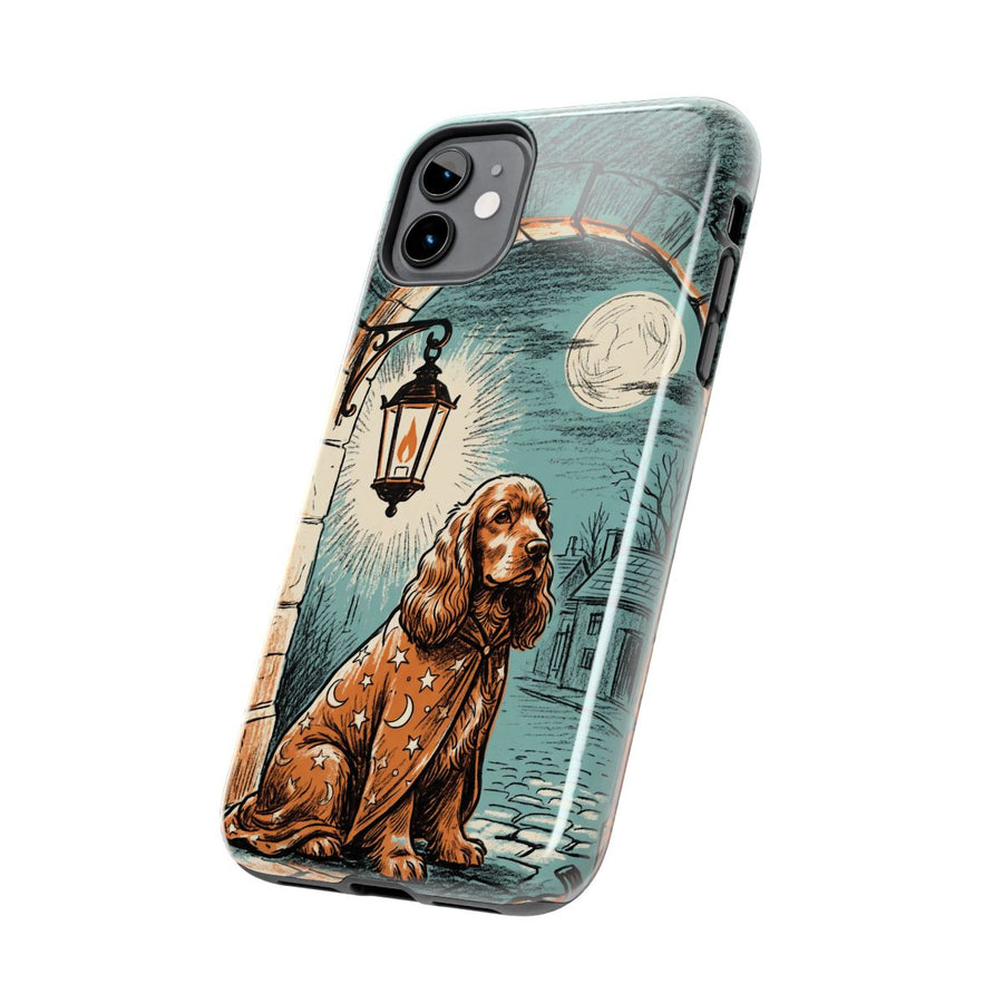 Cocker Spaniel Halloween tough phone case by Tritan, side